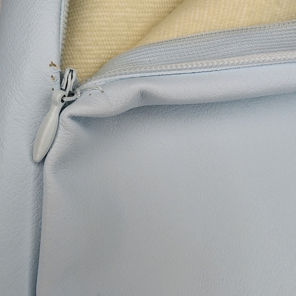 Francesca’s Paige Vegan Leather Light Blue Side Buckle Mini Skirt S - Picture 16 of 16